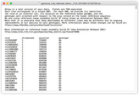 Raw Data Text Document Example